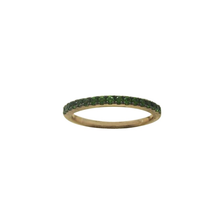 Le Vian Ring Featuring Forest Green Tsavorite Set in 14k Strawberry Gold For Sale