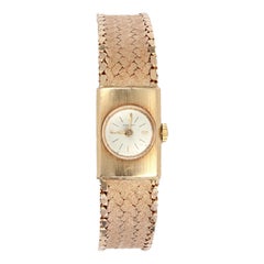 Vintage French 1960s 18 Karat Rose Gold Zenith Women Watch