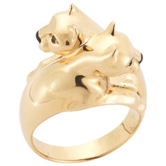 Cartier Gold Panther Bypass Ring