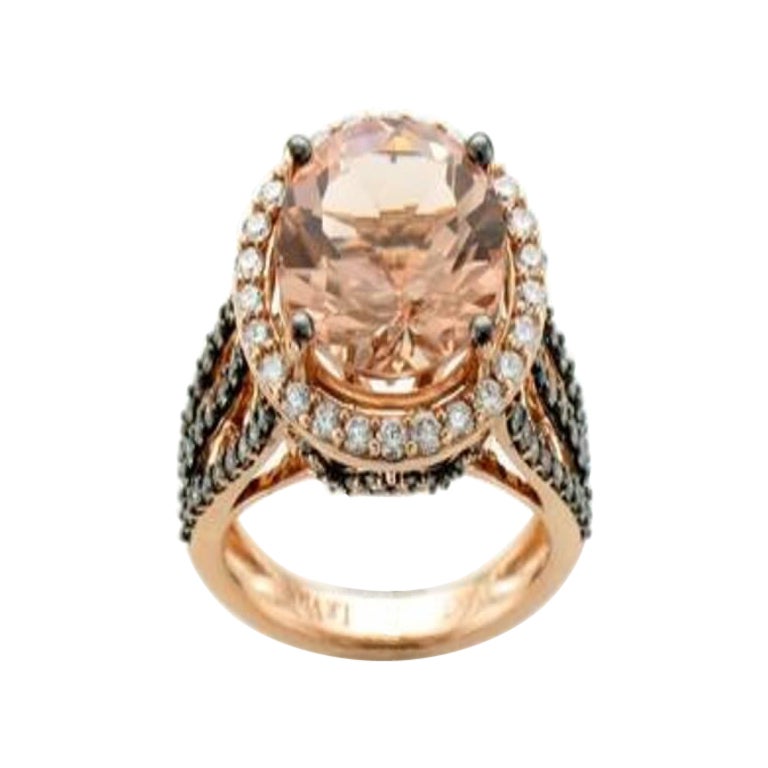 Le Vian Chocolatier Ring Featuring Peach Morganite Vanilla Diamonds For Sale
