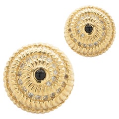 Judith Leiber Boucles d'oreilles dme CZ plaqu or
