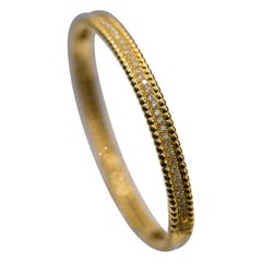 18k Yellow Gold Diamond Bangle Bracelet