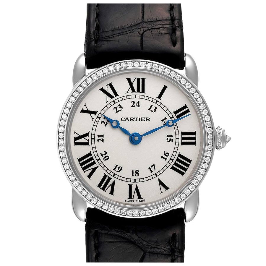 Cartier Ronde Louis White Gold Diamond Ladies Watch WR000251