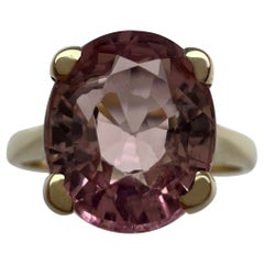 3.11ct Light Pink Natural Tourmaline Oval Cut Yellow Gold Solitaire Ring