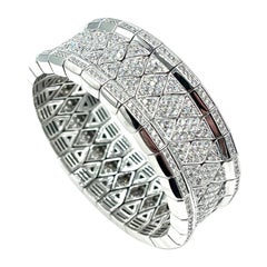 Robert Procop 11.10 Carats Queen of Diamonds White Gold Stretch Bracelet