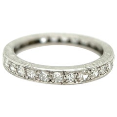 Antique Art Deco Diamond Platinum Eternity Band