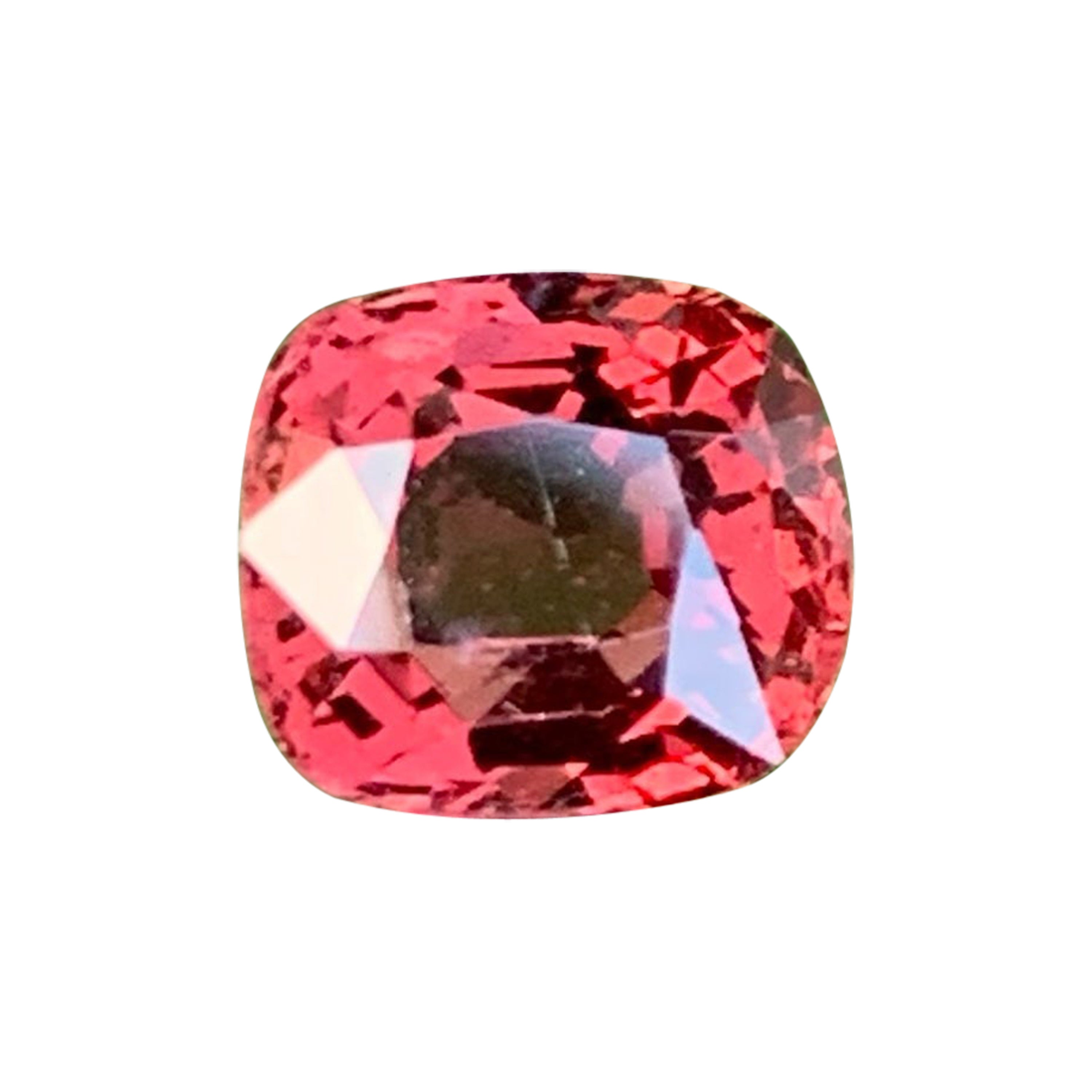 Majestic Orange Red Spinal Cut Gemstone 1.15 Carats AIG Certified Spinel Stone For Sale