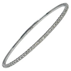 Diamond Bangle Bracelet Flexible Modern 1CT 14KT