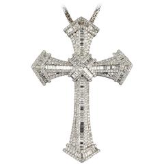 Large Diamond Gold Cross 11