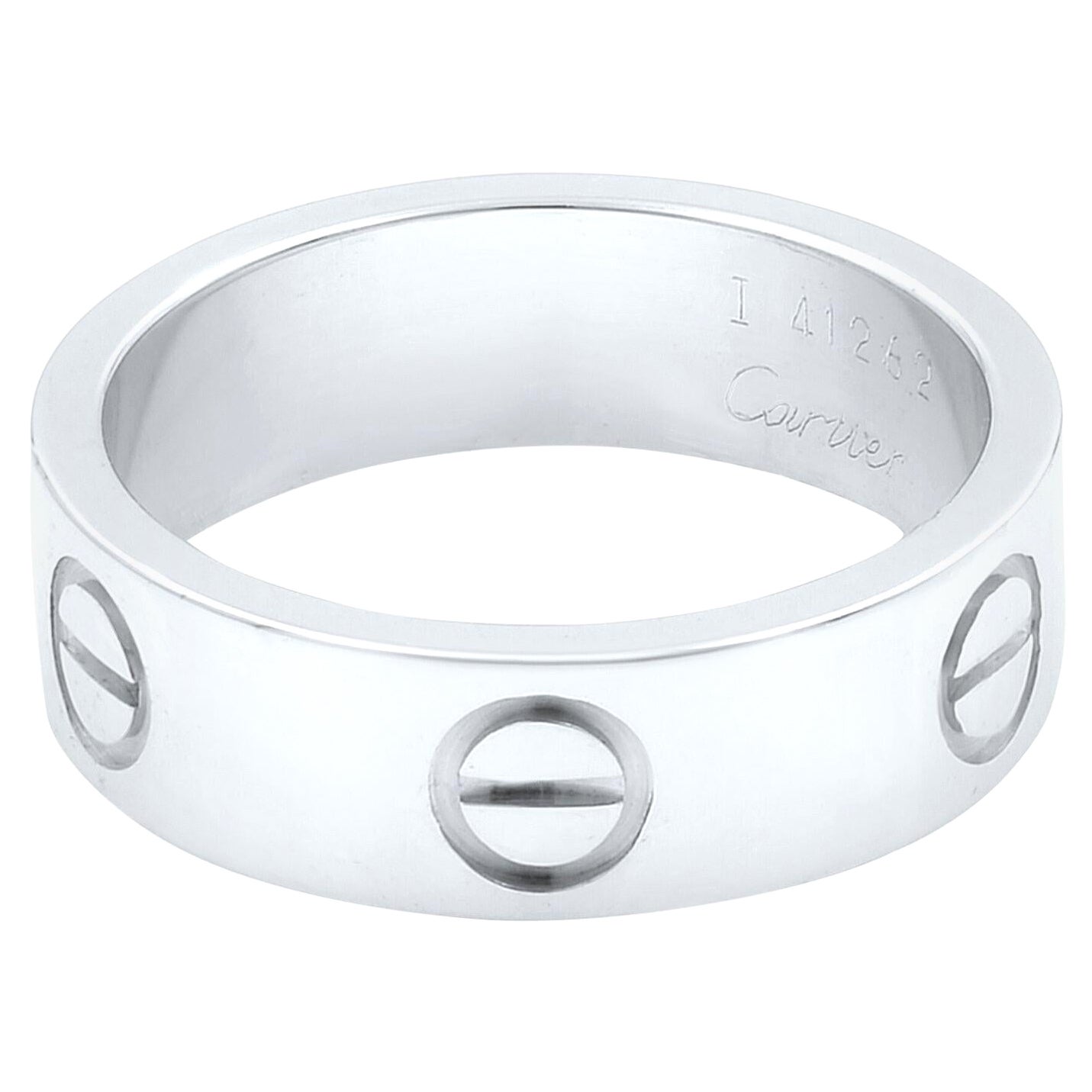 Cartier 18K White Gold Love Band Ring
