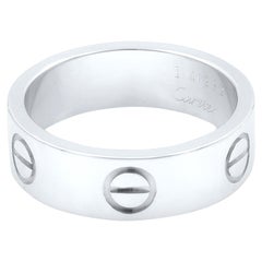 Cartier 18K White Gold Love Band Ring