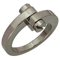 Cartier Menotte 18k White Gold Band Ring 58