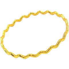 Tiffany & Co. Paloma Picasso in 18kt Yellow Gold "Scribbles" Bangle Bracelet 