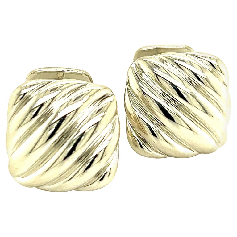 David Yurman Estate Mens Cufflinks Sterling Silver For Sale at 1stDibs