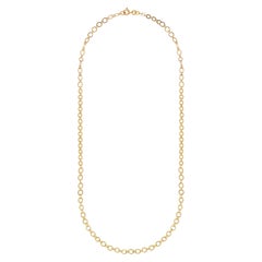 14 Karat Gold Twisted Wire Filigree Round Chain Link Necklace by Mon Pilar