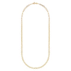 14 Karat Gold Twisted Wire Filigree Round Chain Link Necklace by Mon Pilar