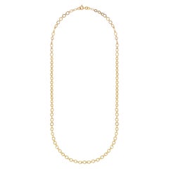 Collier  maillons ronds en fil d'or 14 carats torsad filigrane, Mon Pilar