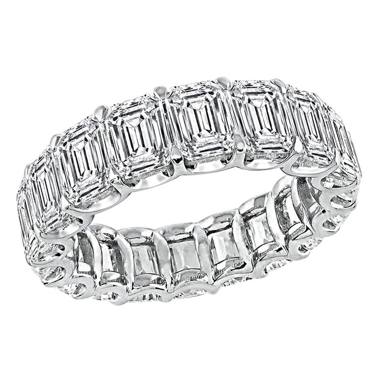 GIA Certified 9.04cttw Diamond Eternity Wedding Band For Sale
