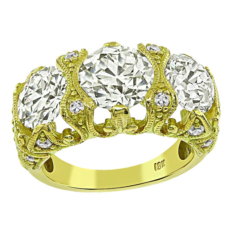 Vintage 4.80cttw Diamond Anniversary Ring For Sale at 1stDibs