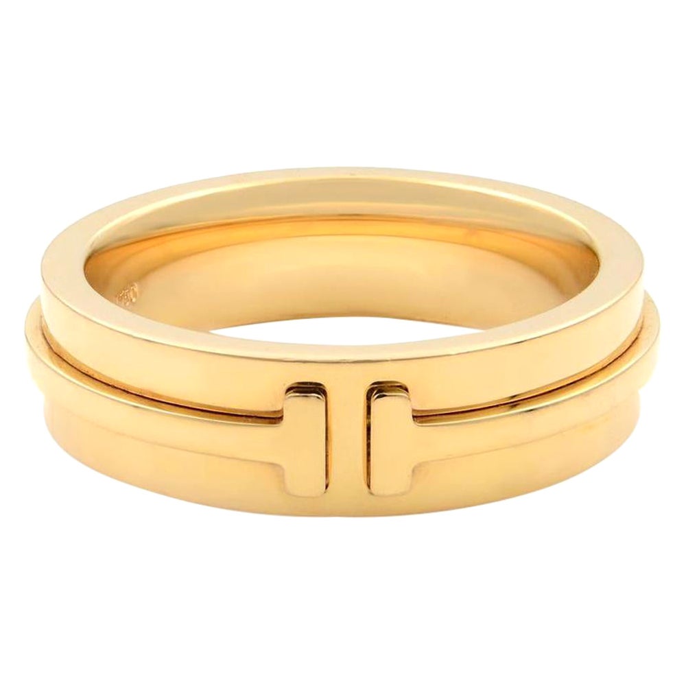 Tiffany & Co T Wide Unisex Ring 18K Yellow Gold