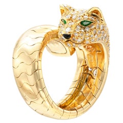 Cartier Yellow Gold Panthere Bypass Ring