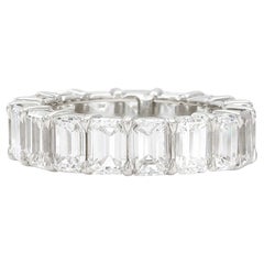 8.76 Carat Emerald-Cut Diamond Eternity Band