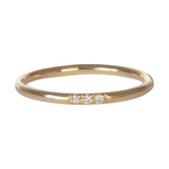 14 Karat Gold Diamond Trio Minimalist Band Ring by Mon Pilar sizes 11-12 US