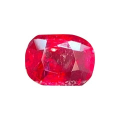 1.81 Carat GIA Certified Burma No Heat Cushion-Cut Pigeon's Blood Red Ruby