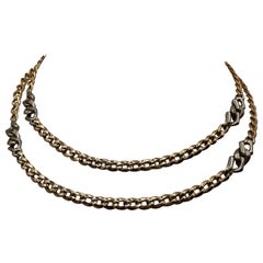14K Yellow and White Gold Chain