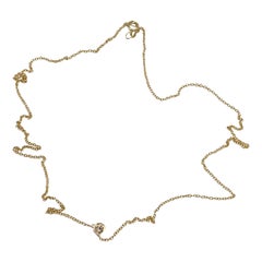 Collier à chaîne en or et diamants blancs Choker