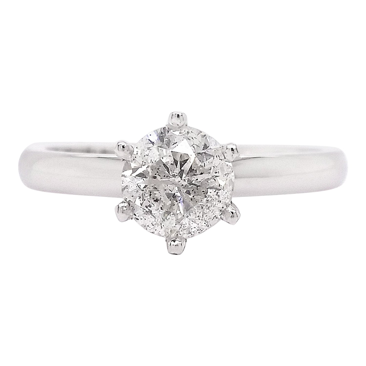 1.42 Carat Engagement Ring with a Round Brilliant Diamond Solitaire Ring