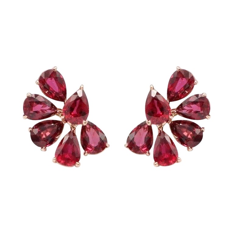 Emilio Jewelry 8.63 Carat Ruby Earring For Sale