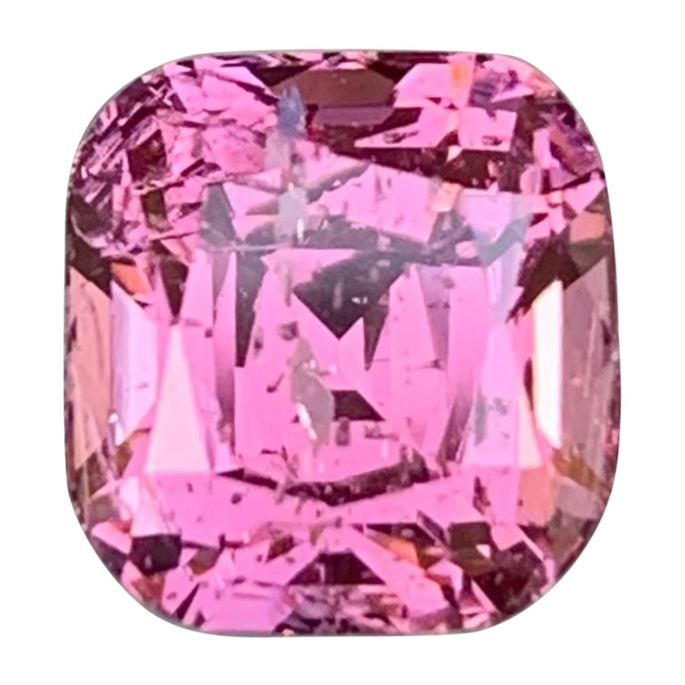 Magnifique bague à facettes en tourmaline rose pâle taille tourmaline 3,35 carats