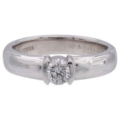 Tiffany and Co. Etoile Platinum Round Diamond Engagement Ring .29ct