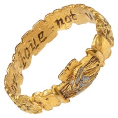 17th-Century Gold Band Fede Ring with Heart