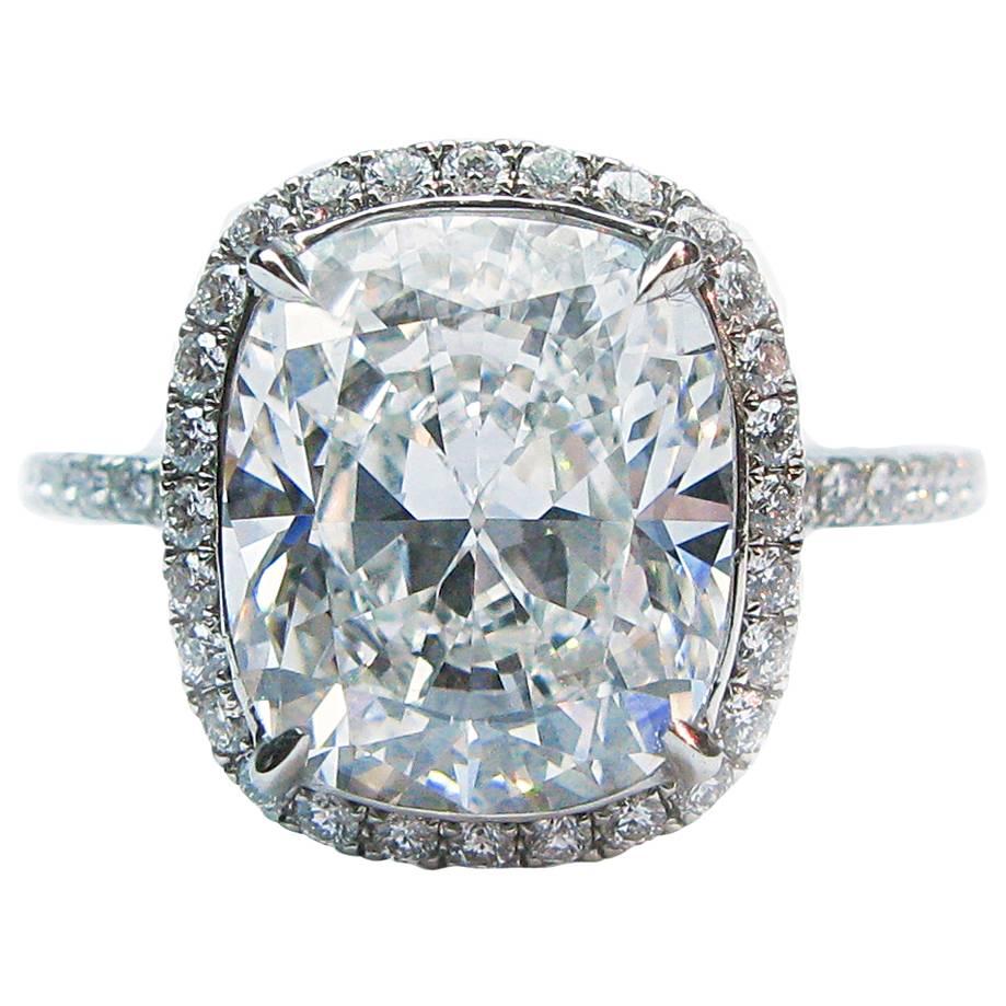 Harry Winston 4.44 Carat GIA Cert Diamond Platinum Engagement Ring