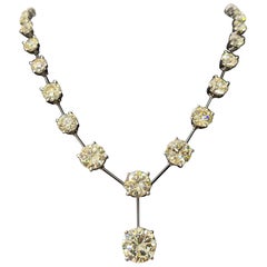 30.72 Carat Solitaire Diamond Necklace