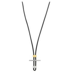 Bliss by Damiani Mistral Cord Necklace Stainless Steel 18K Gold