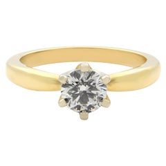 Rachel Koen Diamond Solitaire Engagement Ring 14K Yellow Gold 0.70Cttw