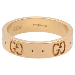 Gucci Icon 18k Rose Gold Ladies Ring