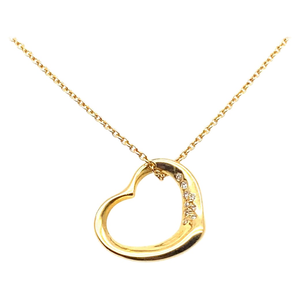 Vintage Elsa Peretti for Tiffany & Co. Diamond Heart Pendant and Chain