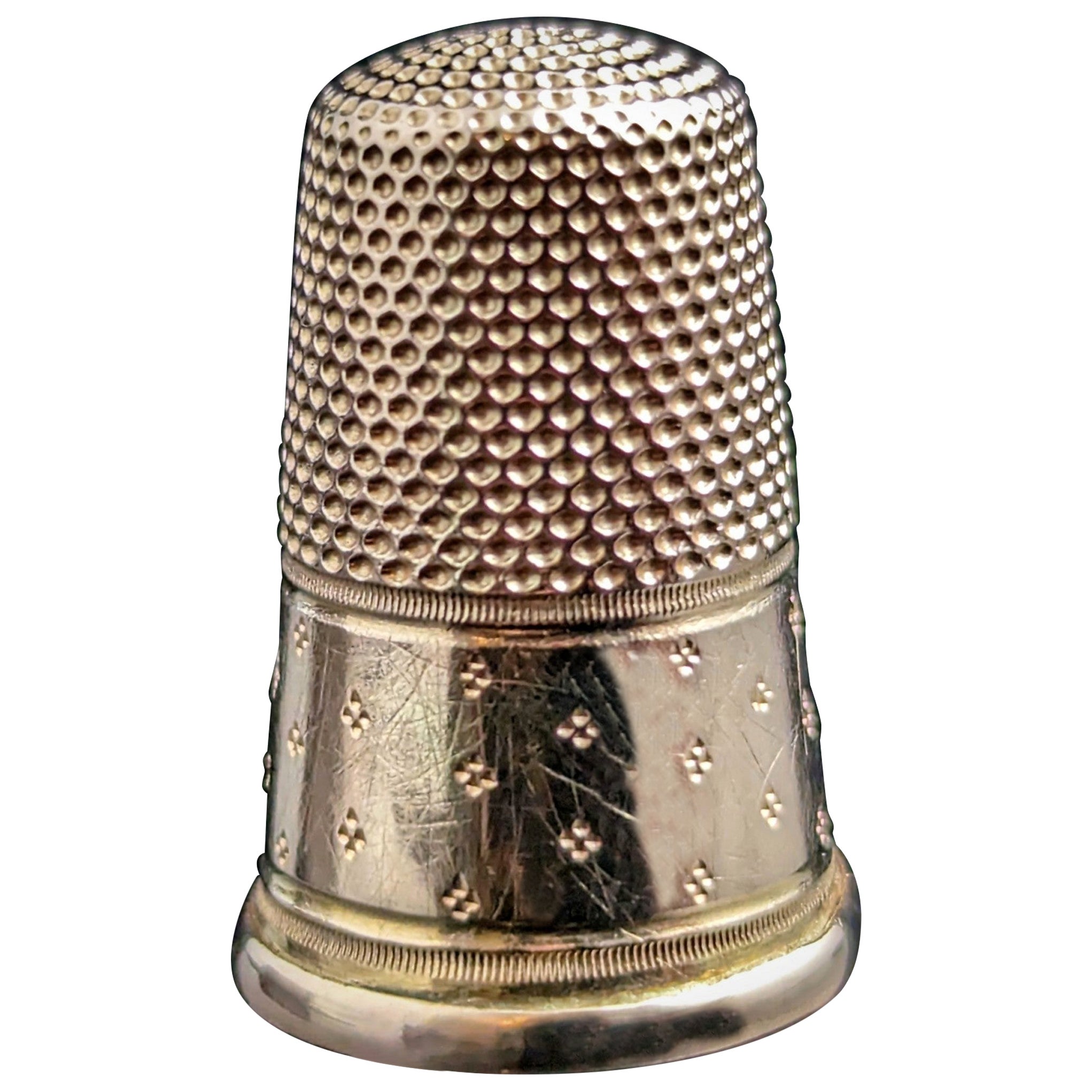 Antique French 18ct Gold Thimble, 19th Century