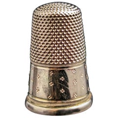 Antikes französisches 18 Karat Gold Thimble-Schirm, 19. Jahrhundert