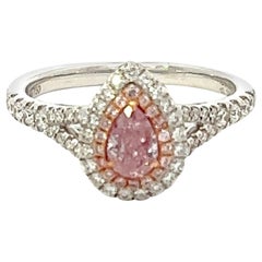GIA Certified 0.50 Carat Light Pink Diamond Ring