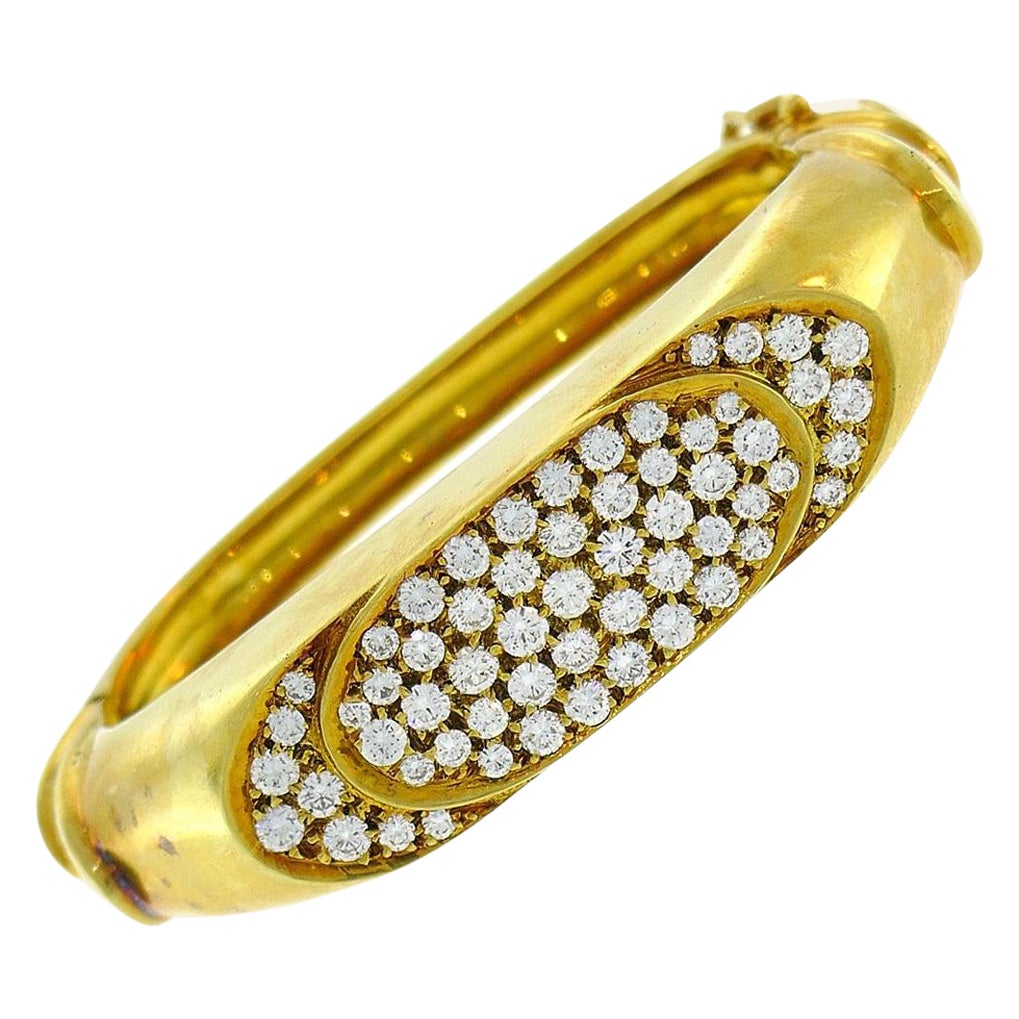 Vieille bracelet en or jaune 18k avec diamant - Bijoux d'Etat