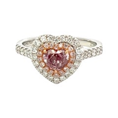 GIA Certified 0.59 Carat Fancy Pink Diamond Ring