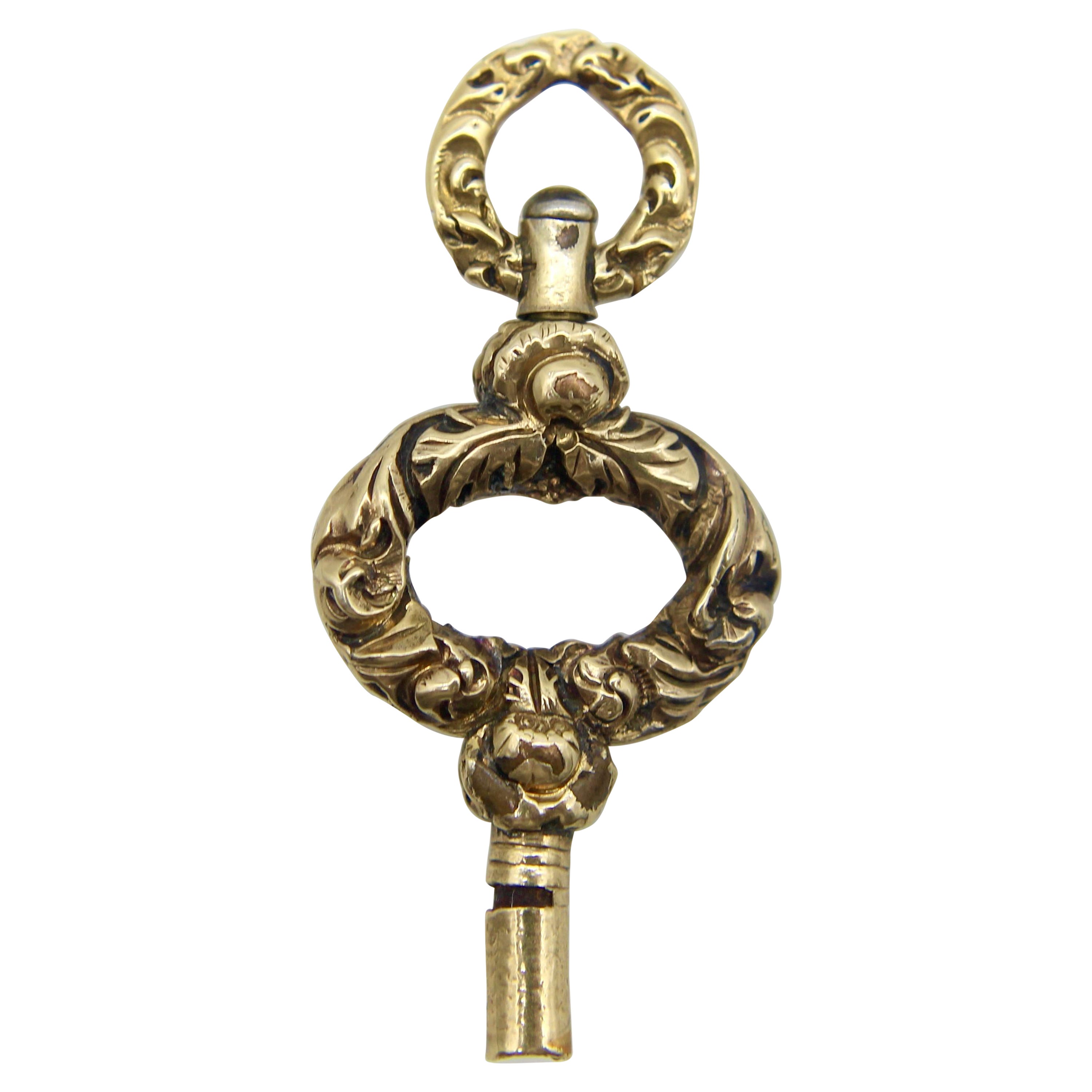 Georgian Era Gold Case Watch Key Fob, circa 1820