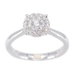 Bague en or blanc avec diamants