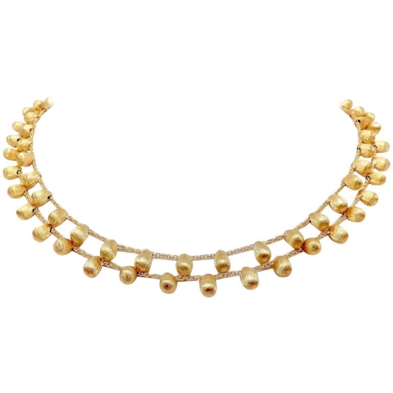 Marco Bicego 18K Gold Double Strand Acapulco Necklace For Sale