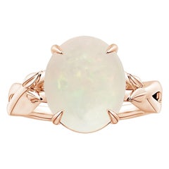 ANGARA GIA Certified Natural Solitaire 6.40ct Opal Ring in 18K Rose Gold